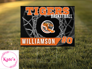 Wilson Tigers Basketball Yard Sign